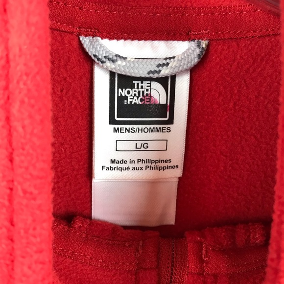 The North Face red 1/4 zip pullover fleece - Picture 4 of 7
